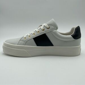 JSlides Gilda-SZ 11M-Women-Platform Low Top Sneaker, White/Black-New no box